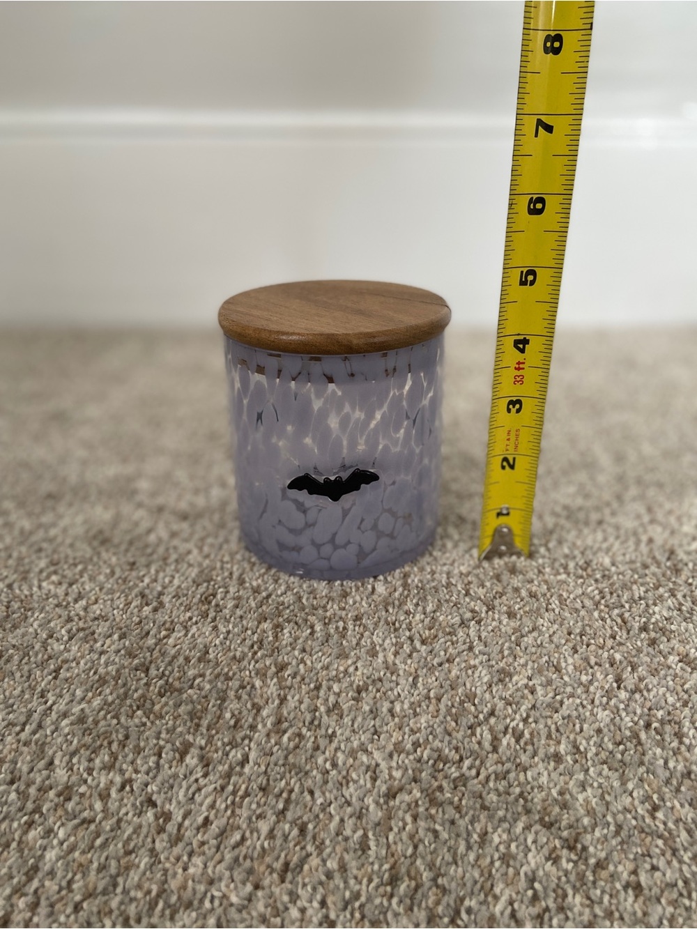Halloween Murano Glass Canister Set With Bat Inlay - Set of 2 - Picture 11 of 11